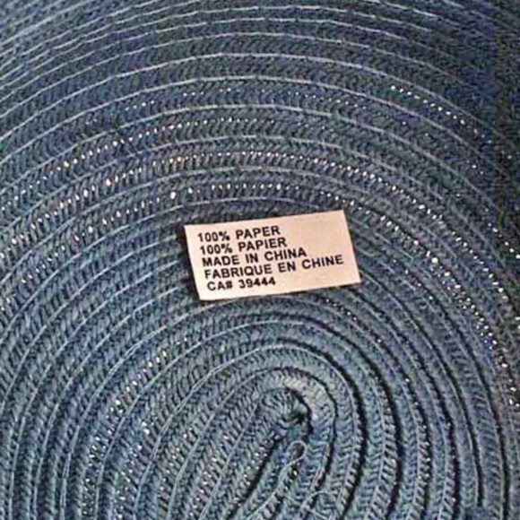 WIDE BRIM HAT, BLUE, SIZE MEDIUM, FINE WEAVE, GLORIA VANDERBILT, TAGS ON, NEVER - Picture 6 of 6